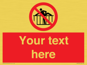 Custom prohibition do not cross barrier